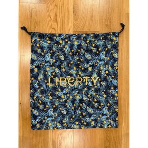 London Liberty Holiday 2026 Large Drawstring Bag in Festive Plume Print